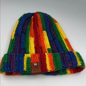 NEW Striped Rainbow Beanie